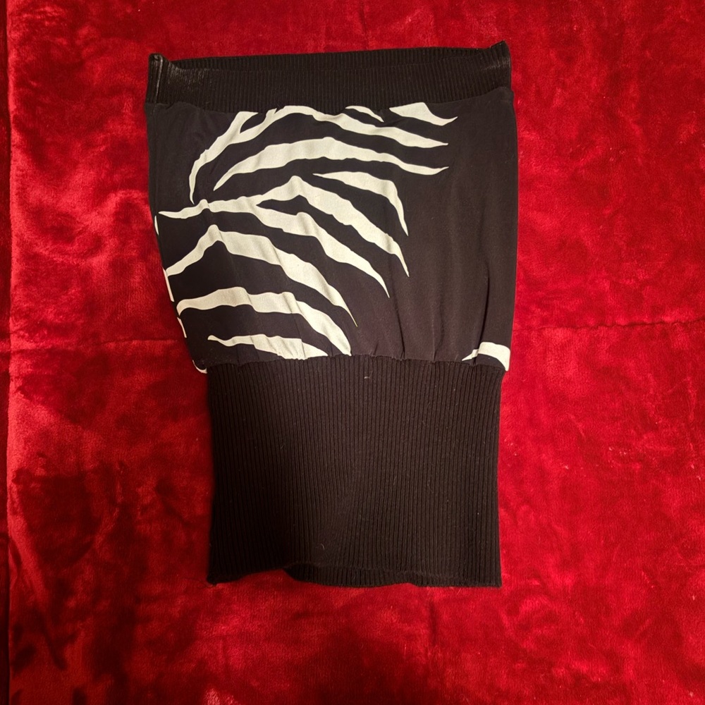 Black and White Zebra Print Tubetop